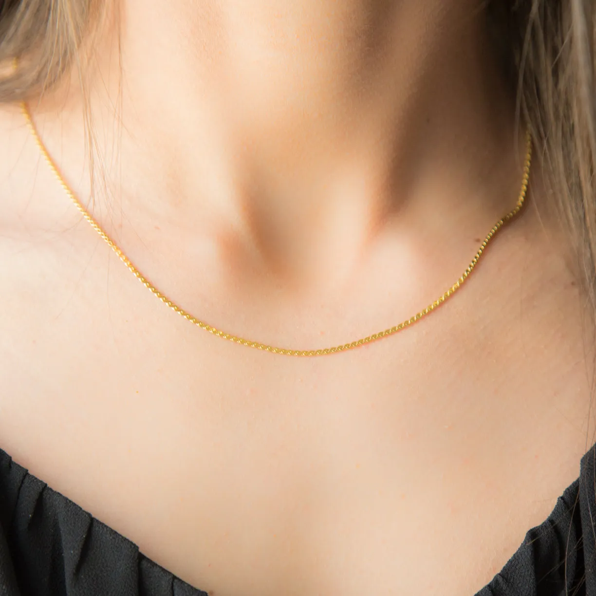 KRUEL - 18K Gold Plated Sterling Silver Necklace | 15.75 Inch