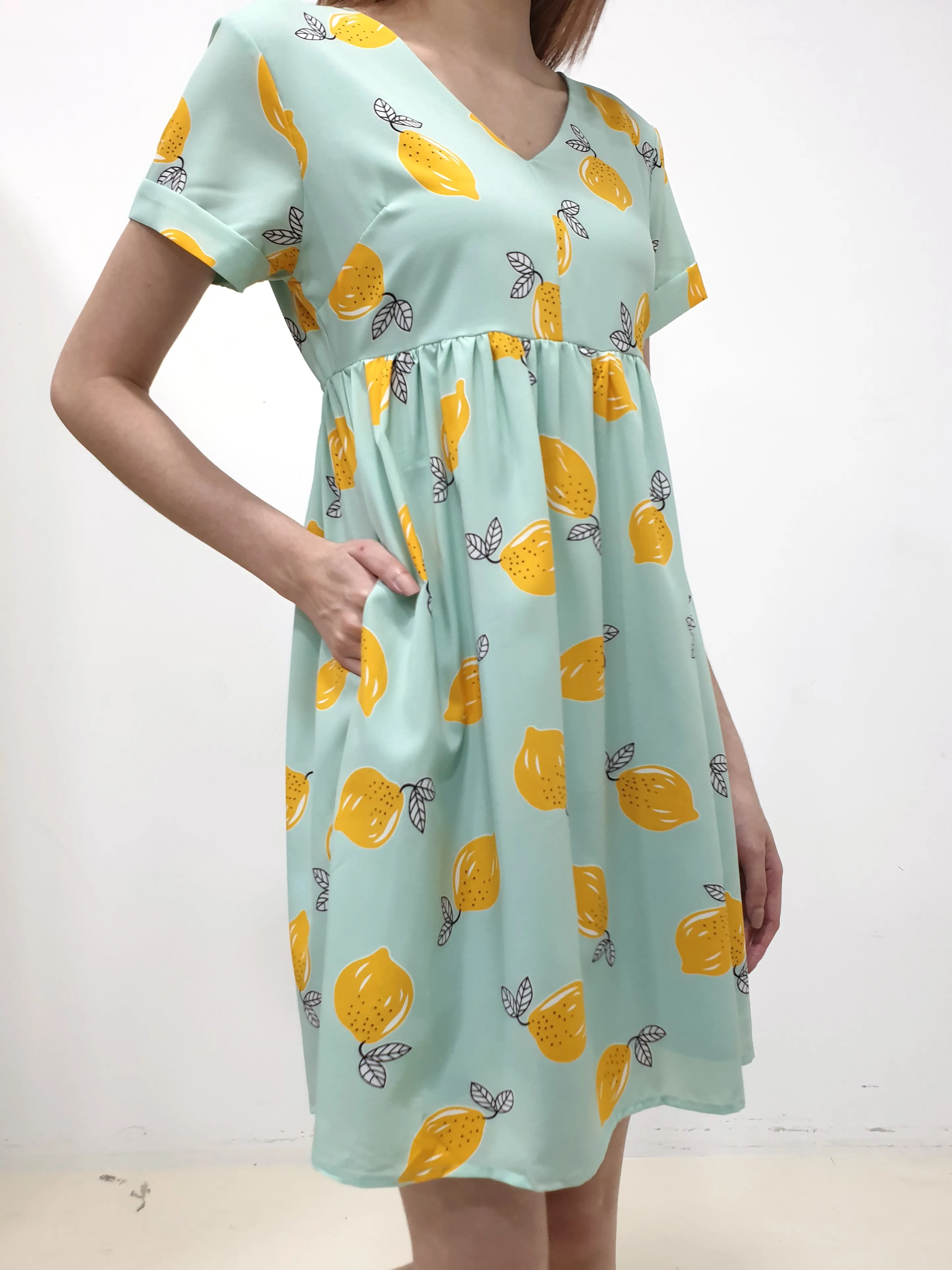 Lemon Babydoll Dress