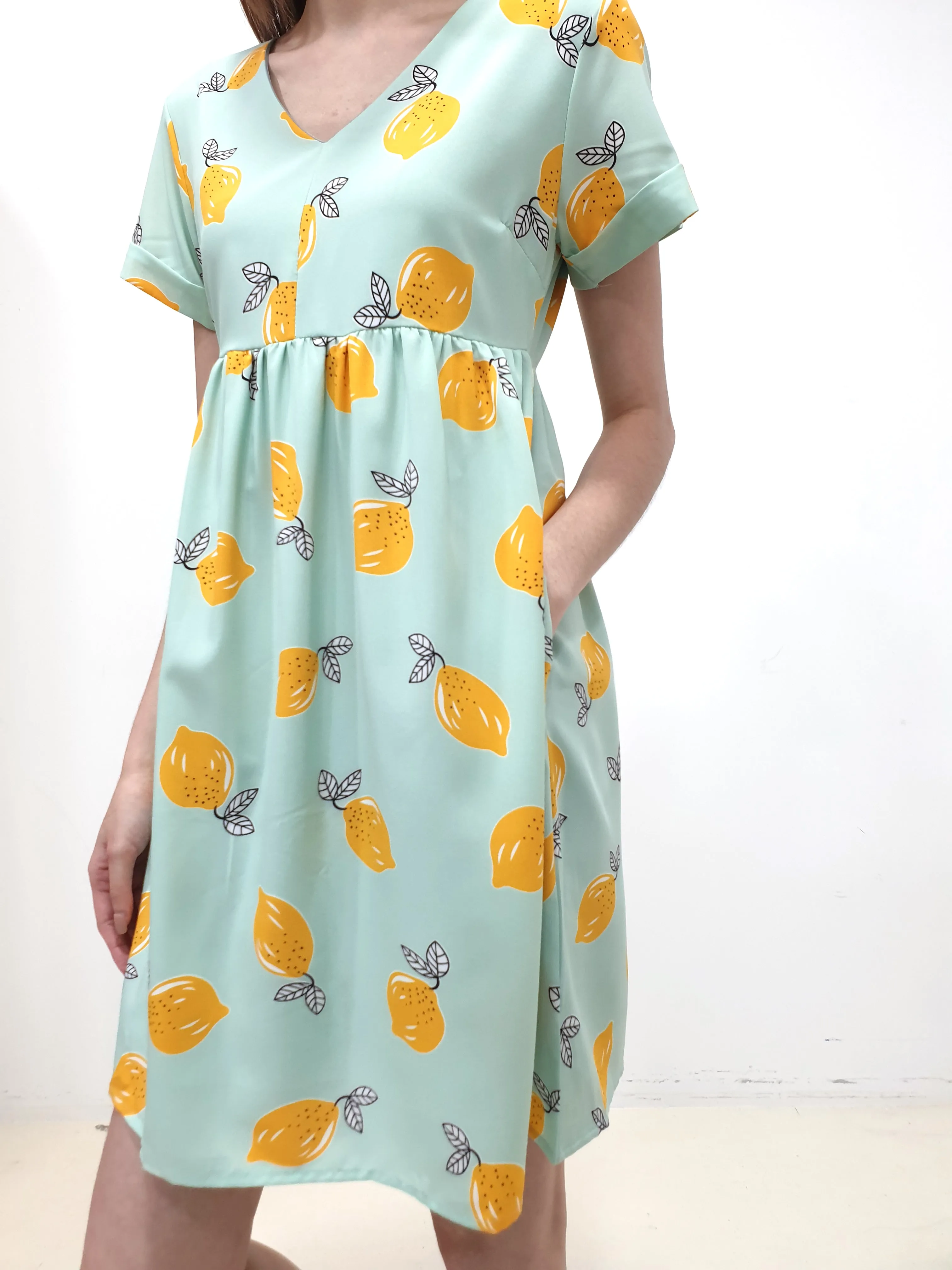 Lemon Babydoll Dress