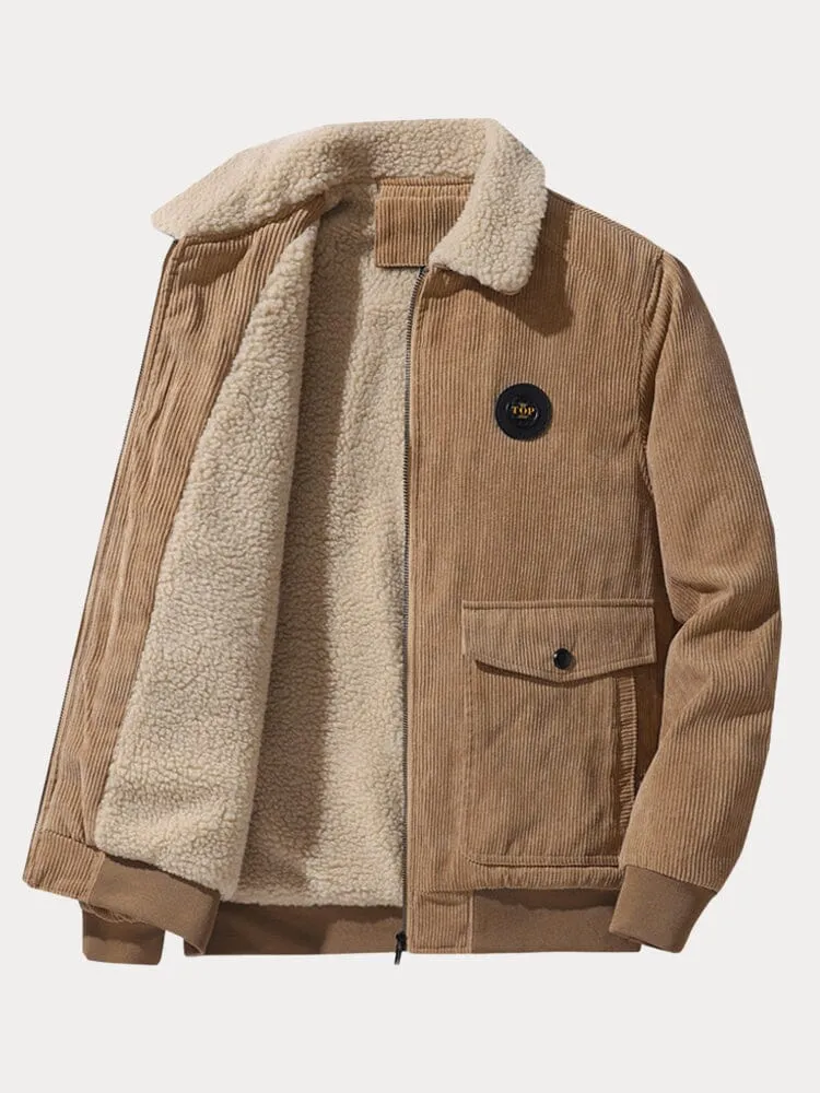 Loose Corduroy Fleece Jacket