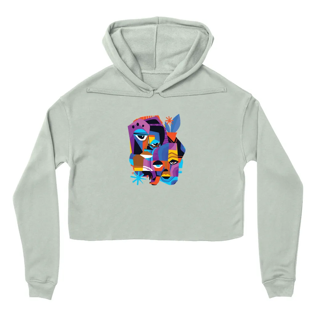 Masked Cropped Hoodie