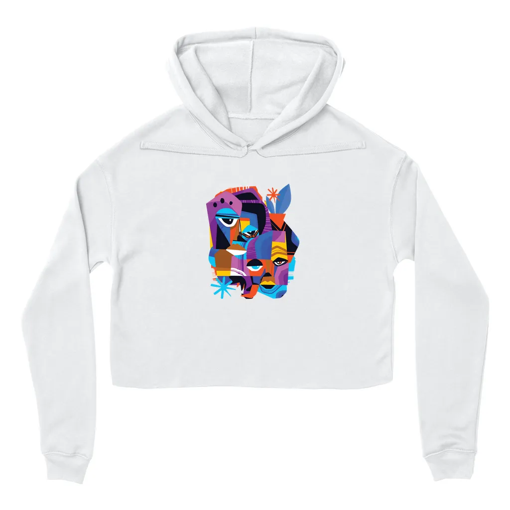 Masked Cropped Hoodie