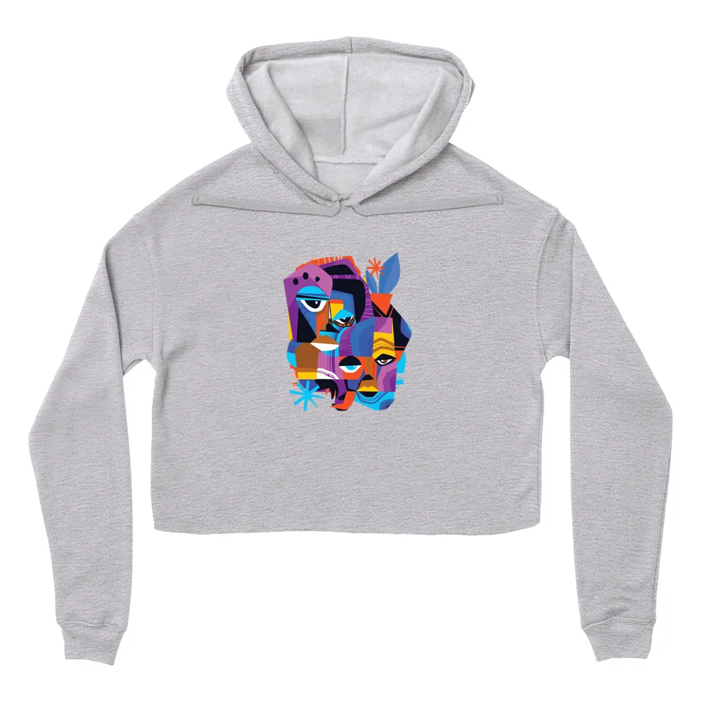 Masked Cropped Hoodie