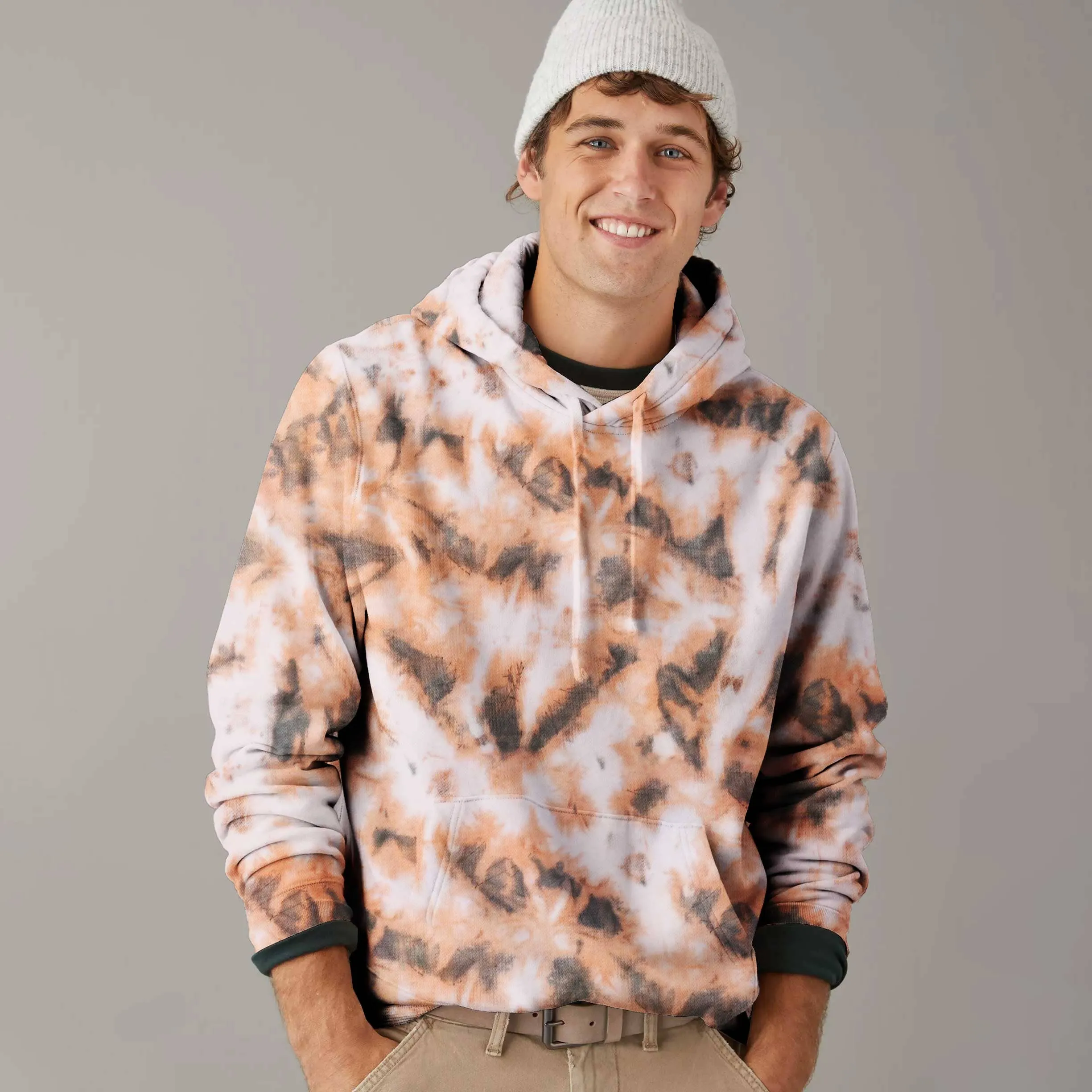 MAX 21 Men's Dye Style Pullover Hoodie