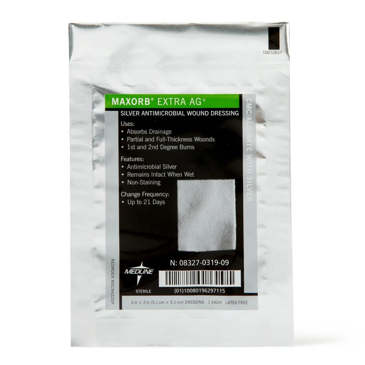 Medline Maxorb Extra Ag  CMC/Alginate Dressings