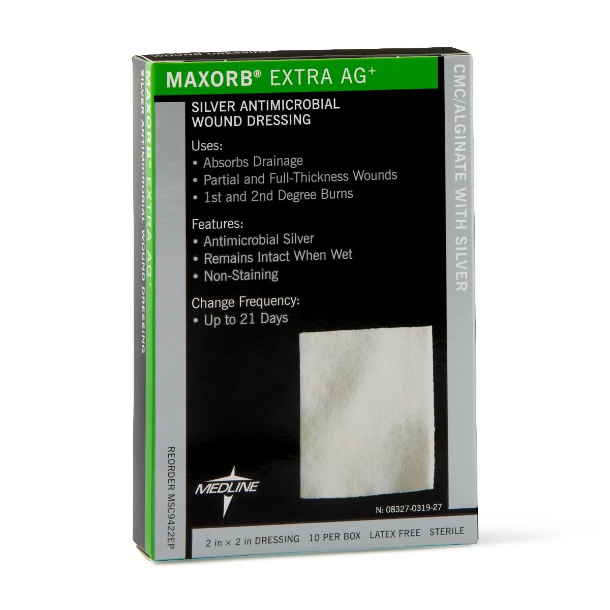 Medline Maxorb Extra Ag  CMC/Alginate Dressings