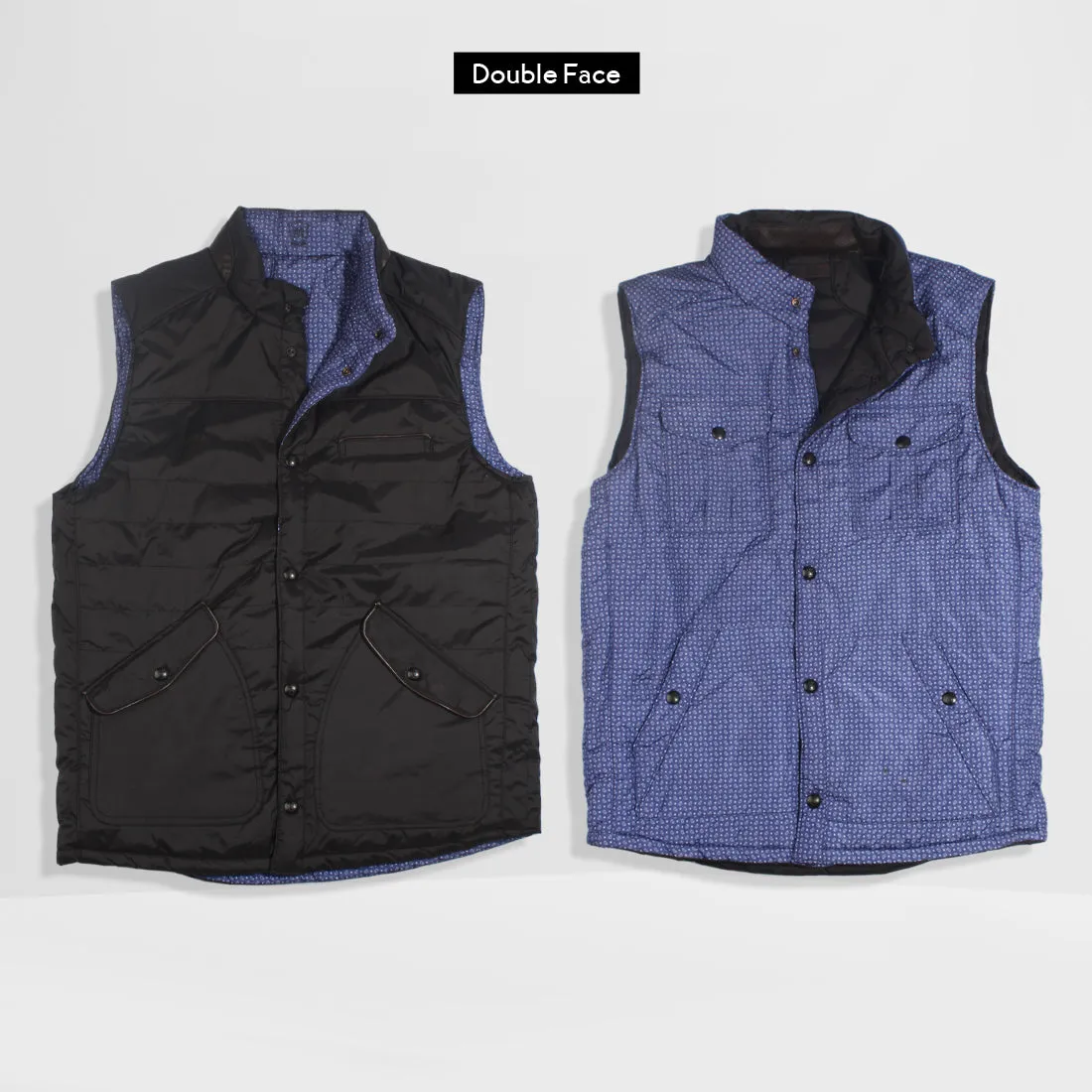 Men Double face  Warm winter vest -8694