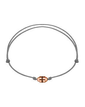 Men's Black Diamond Talisman Bracelet - 14K Rose Gold