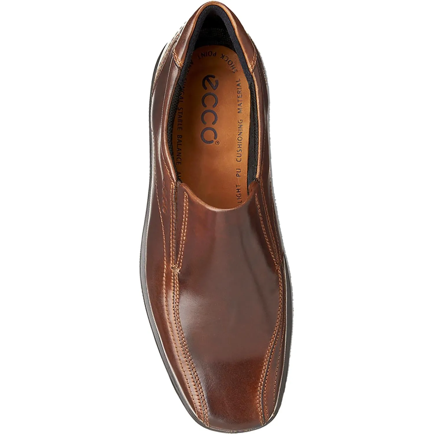 Men's Ecco Helsinki Bike Toe Slip-On Cocoa Brown Leather