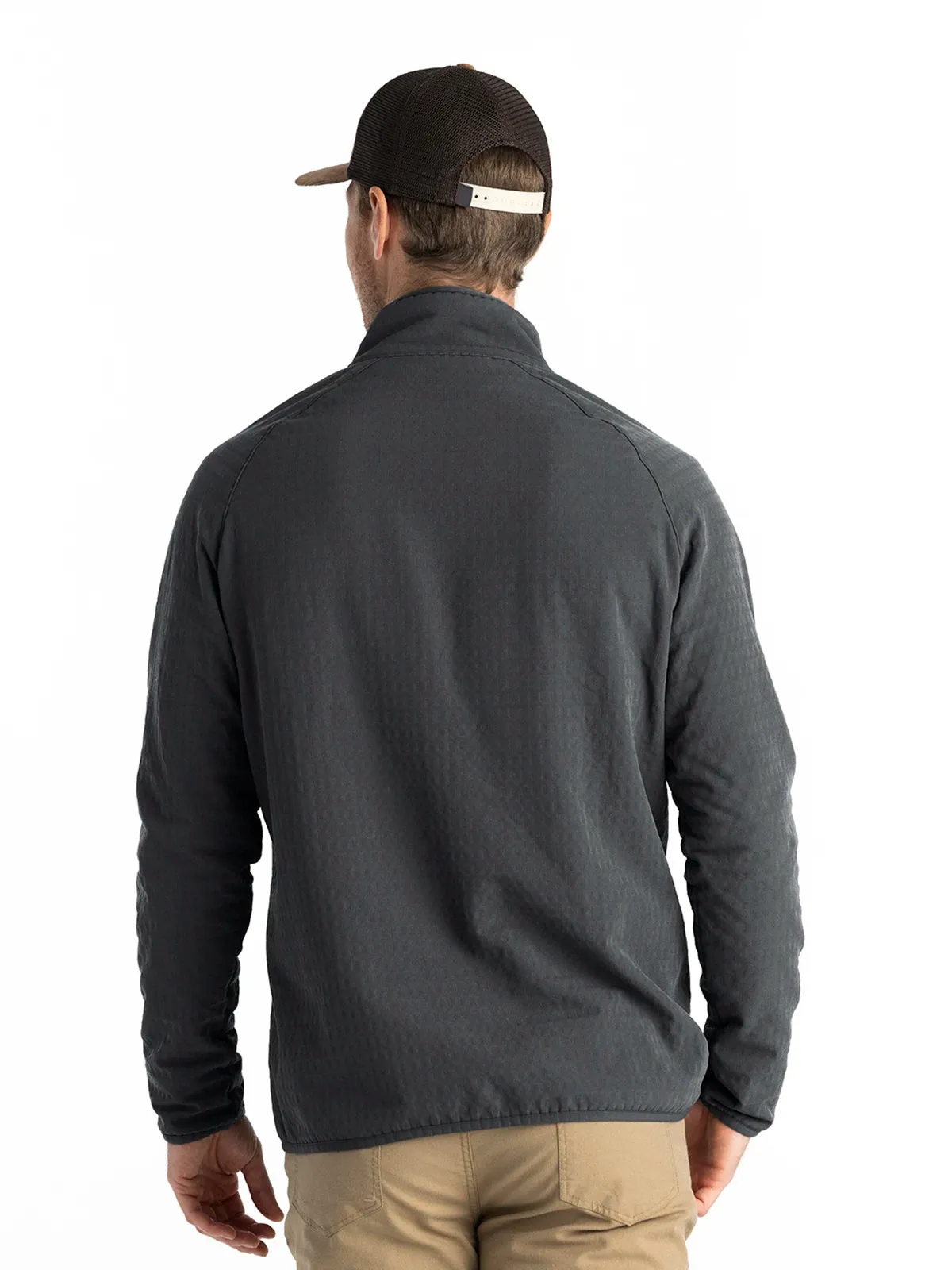 Men's Gridback Fleece Jacket - Black Sand