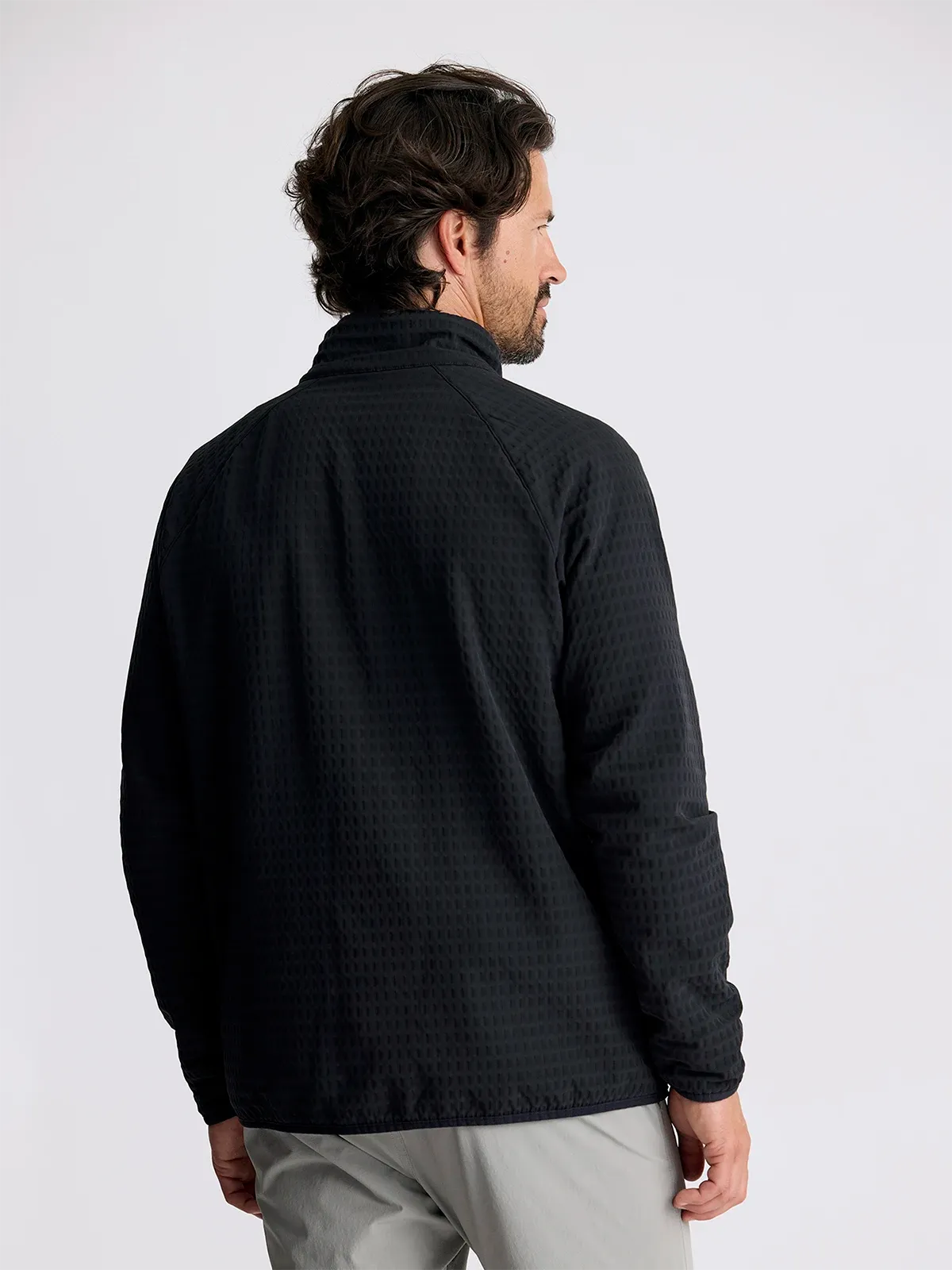 Men's Gridback Fleece Jacket - Black