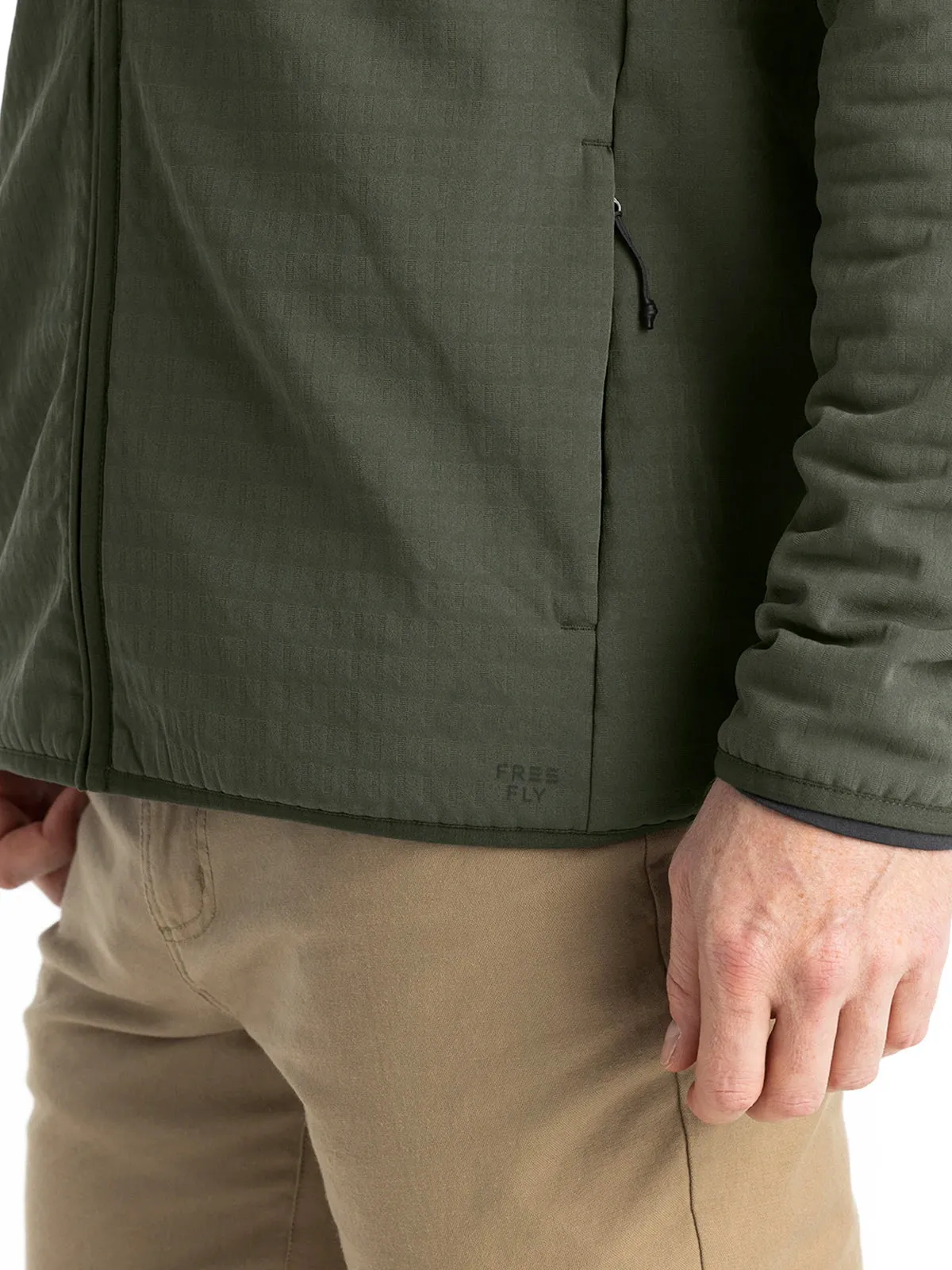 Men's Gridback Fleece Jacket - Dark Olive