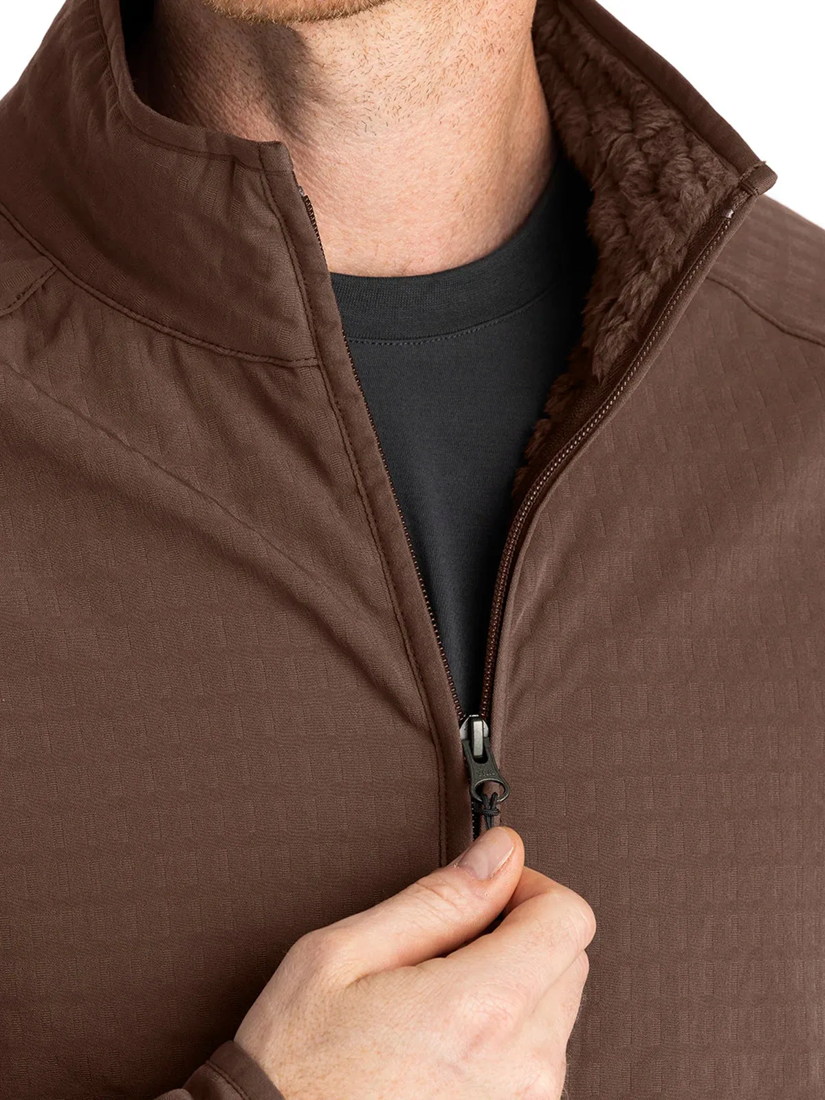 Men's Gridback Fleece Jacket - Mustang