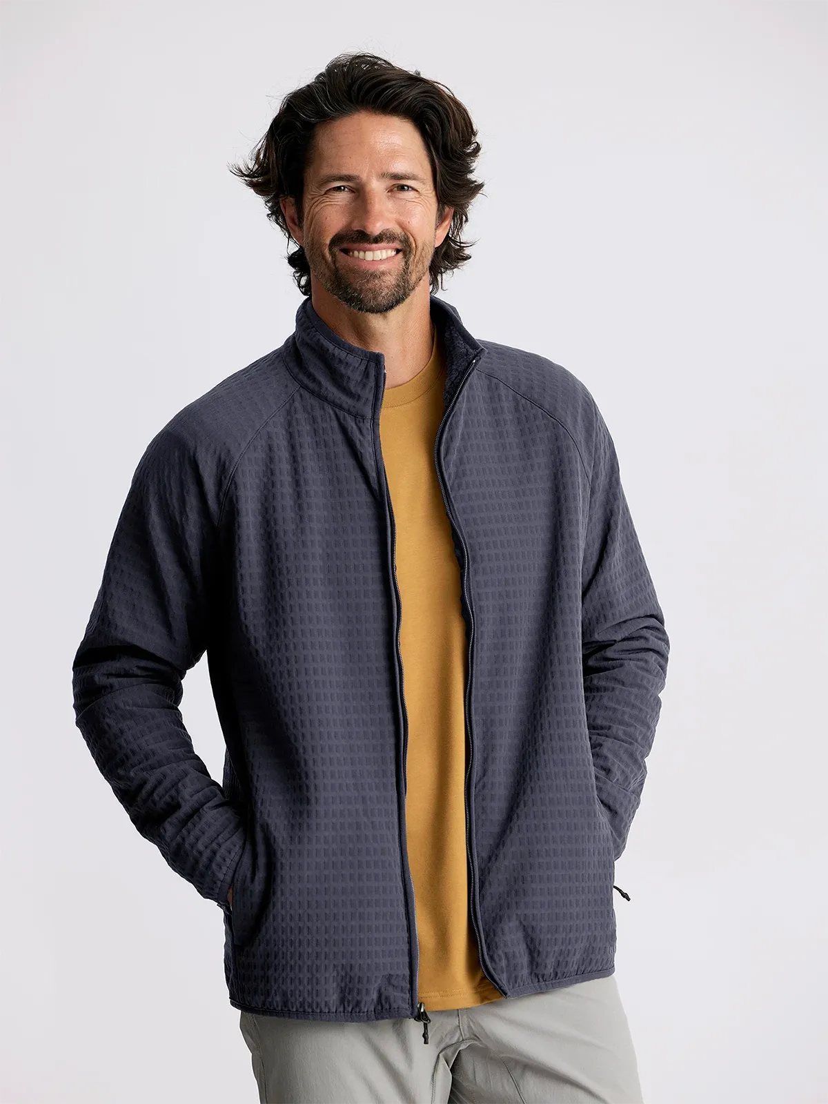 Men's Gridback Fleece Jacket - Storm Cloud