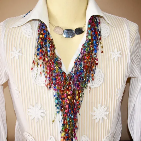 MultiColor Statement Necklace Scarf