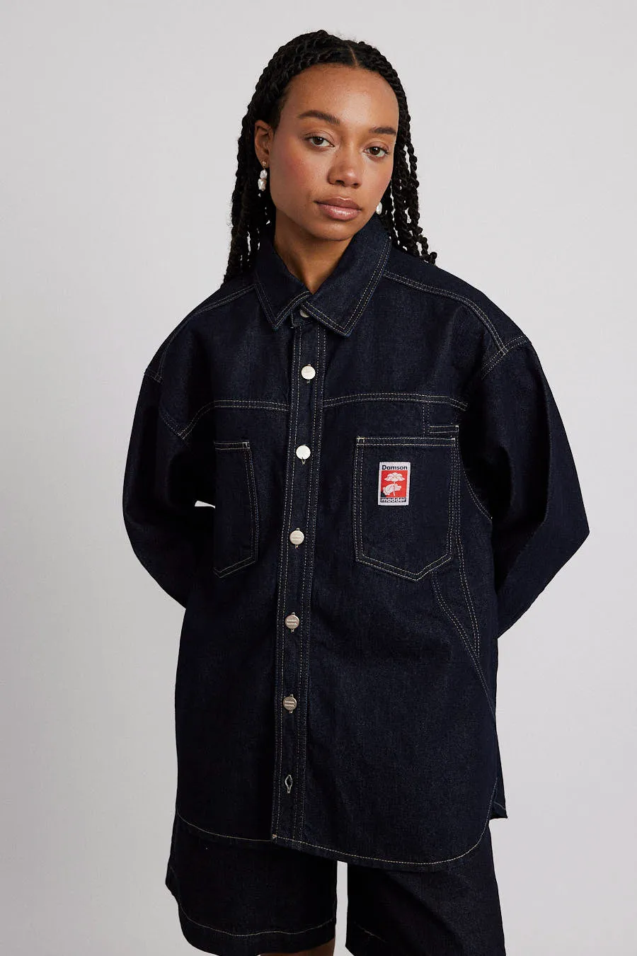 nova oversized shacket - indigo