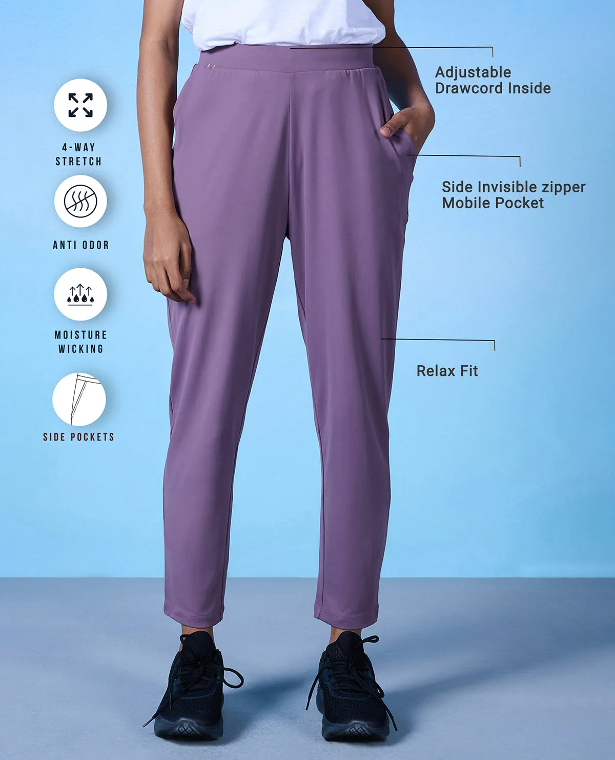 Nykd All Day Iconic Go To Travel  Pant-NYAT249-Arctic dusk