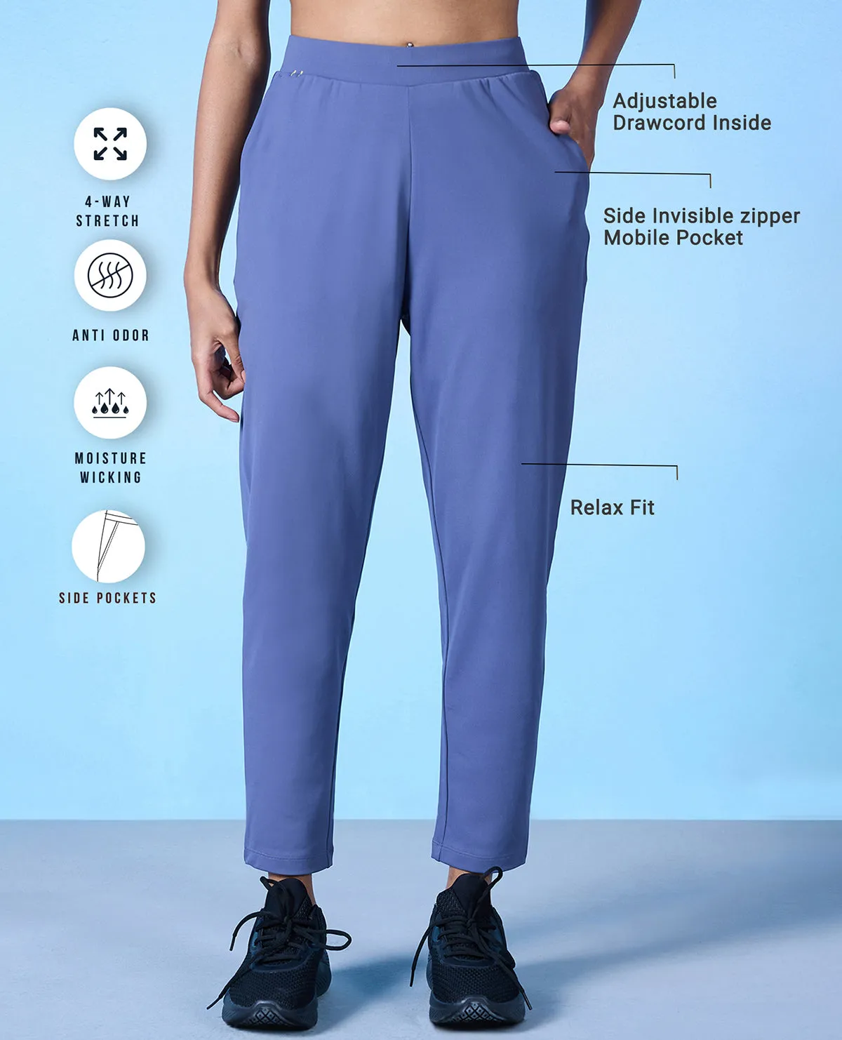 Nykd All Day Iconic Go To Travel Pant-NYAT249-Night shadow blue