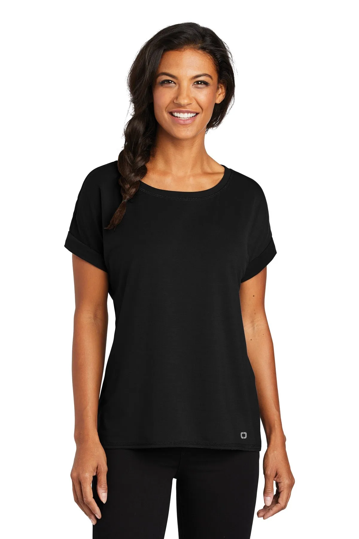 OGIO ® Ladies Luuma Cuffed Short Sleeve. LOG800