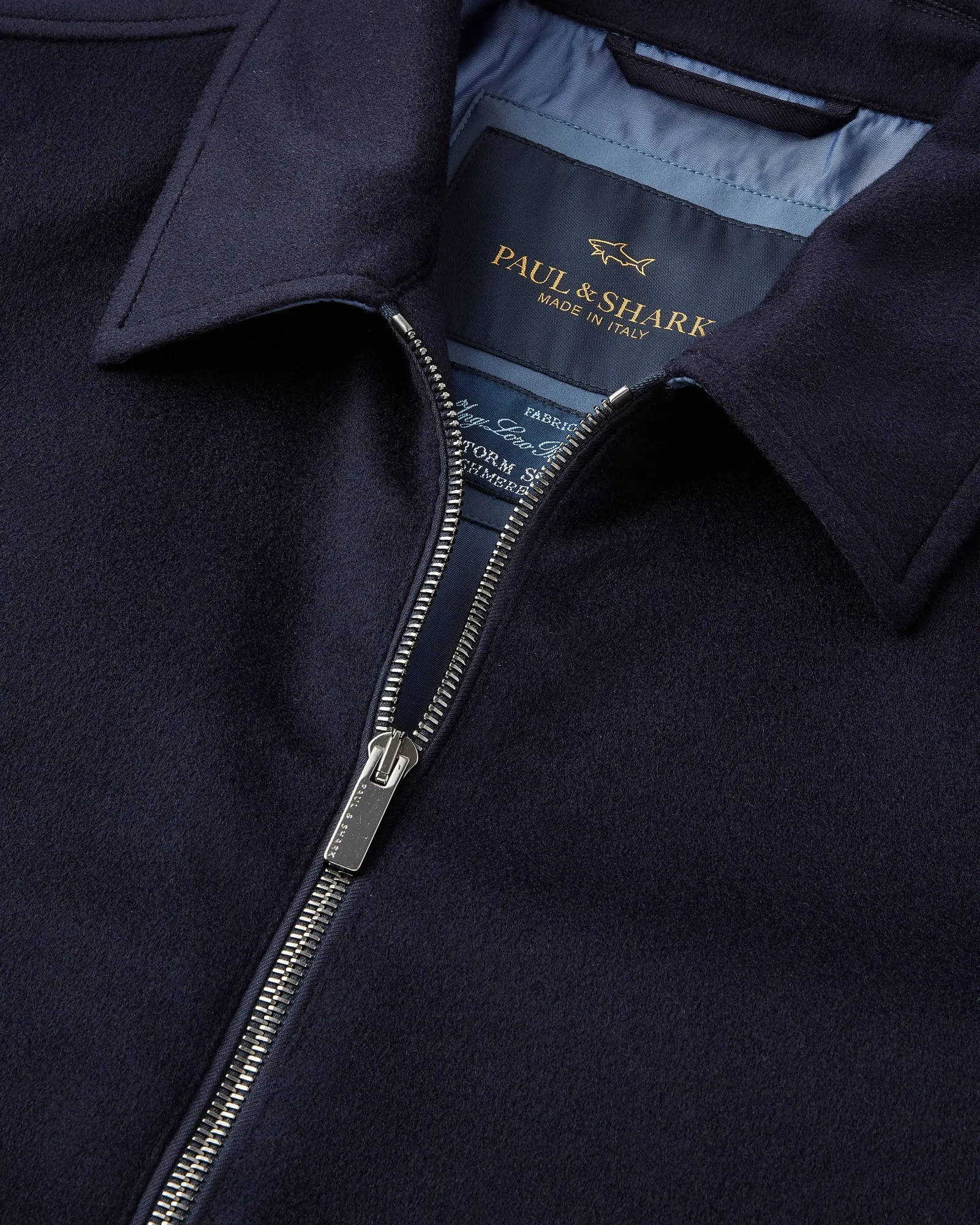 Paul & Shark Cashmere Loropiana® Storm System Shacket (Blue)