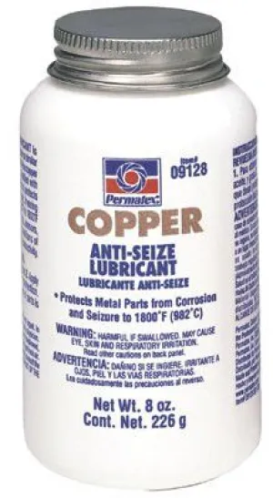 Permatex 09128 Copper Anti-Seize Lubricants, 8 oz Brush Top Bottle (1 Bottle)