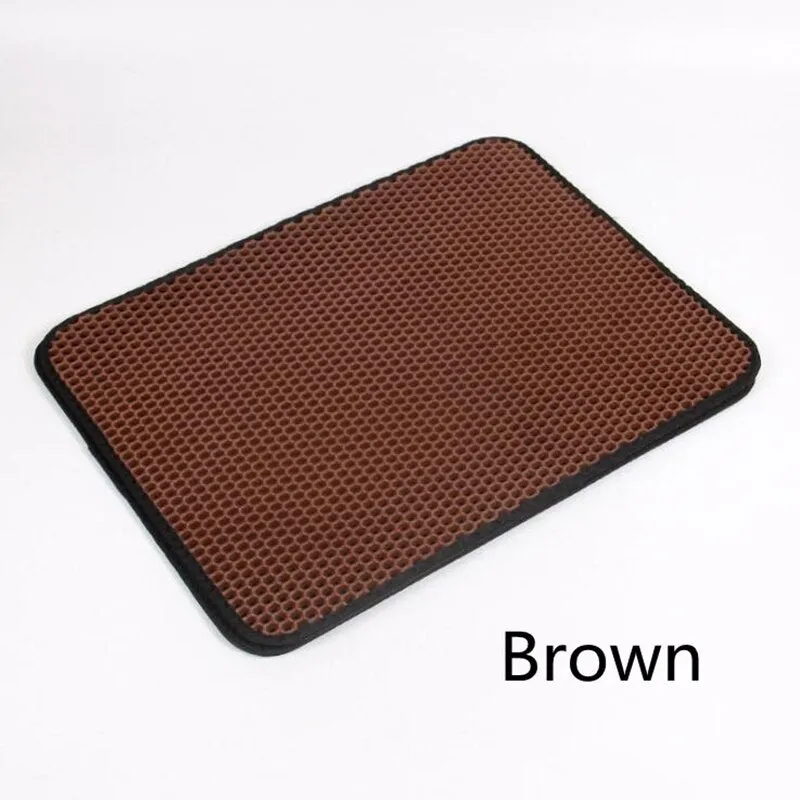 Pet Cat Litter Mat Waterproof EVA Double Layer Cat Litter Trapping Pet Litter Box Mat Clean Pad Products