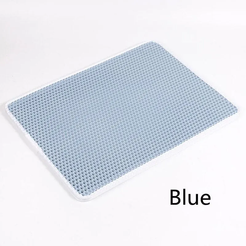 Pet Cat Litter Mat Waterproof EVA Double Layer Cat Litter Trapping Pet Litter Box Mat Clean Pad Products