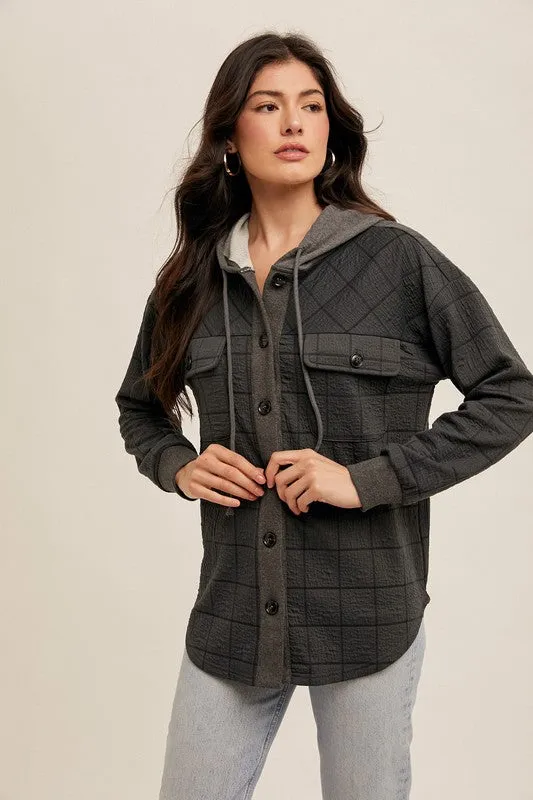 Pipes Jacquard  Lightweight Shacket