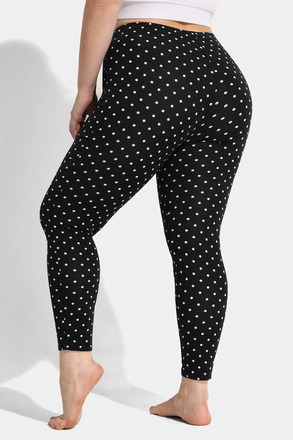 Polka Dot Rise Waist Skinny Legging