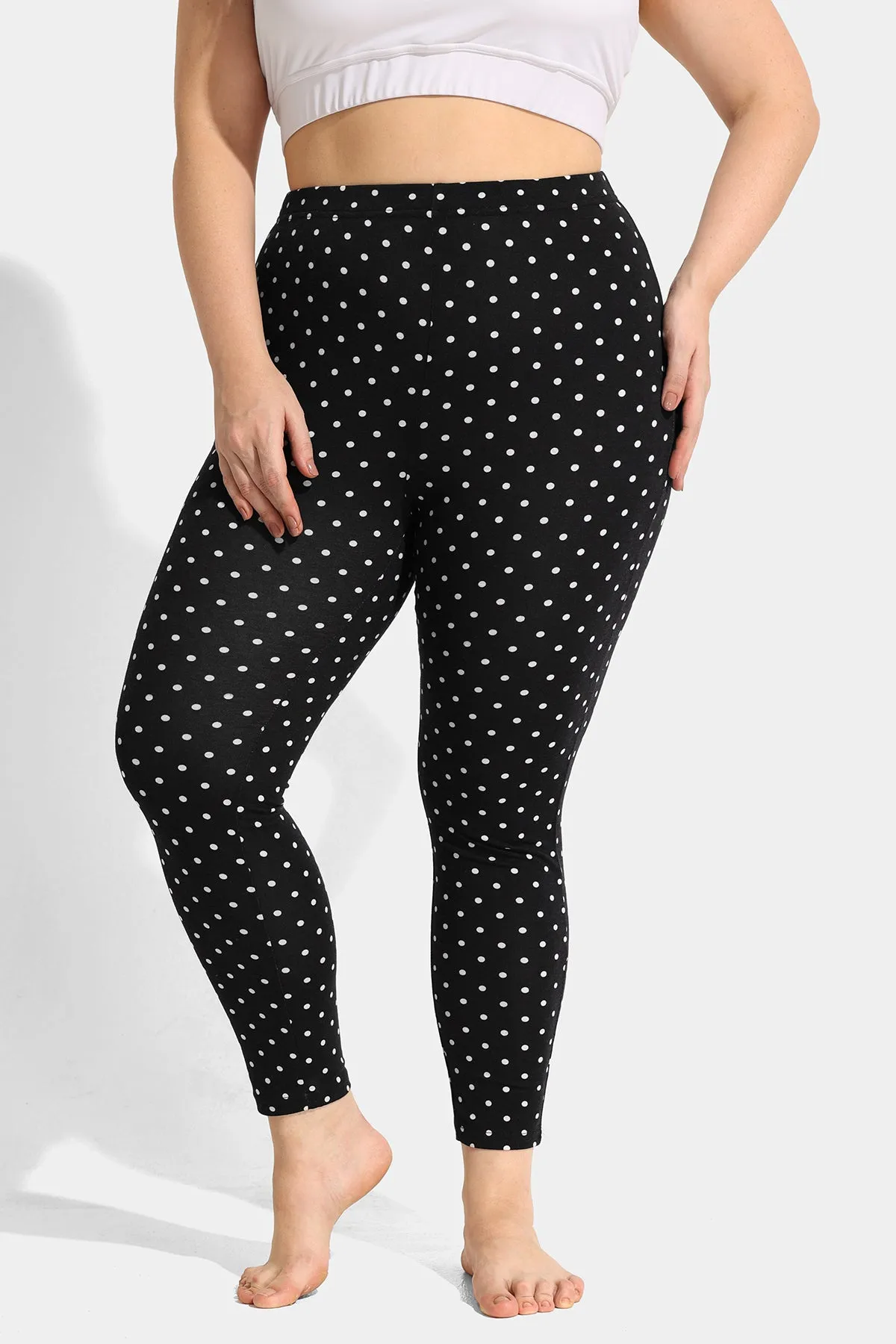 Polka Dot Rise Waist Skinny Legging