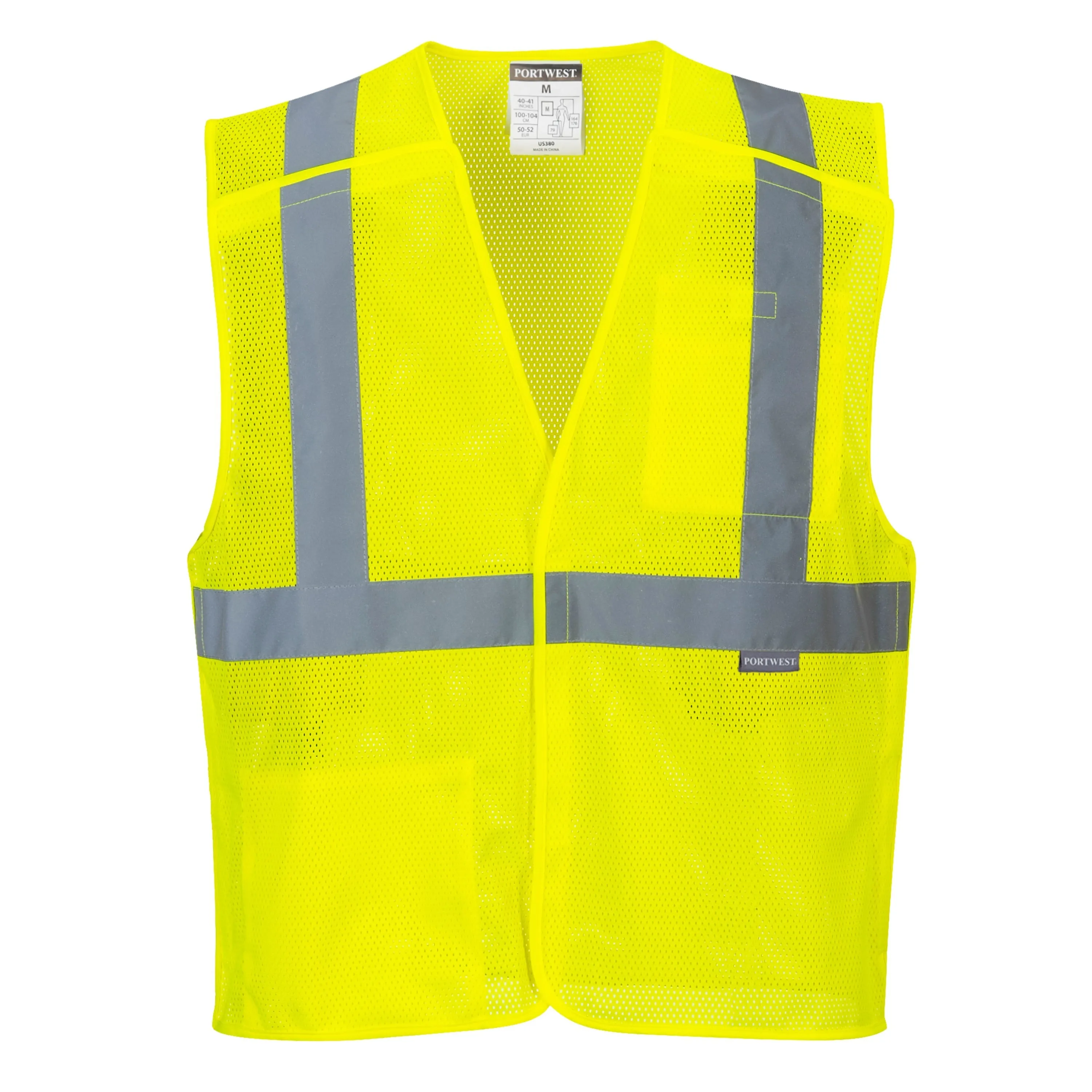 PORTWEST® 5 Point Breakaway Hi Vis Safety Vest - ANSI Class 2 - US384