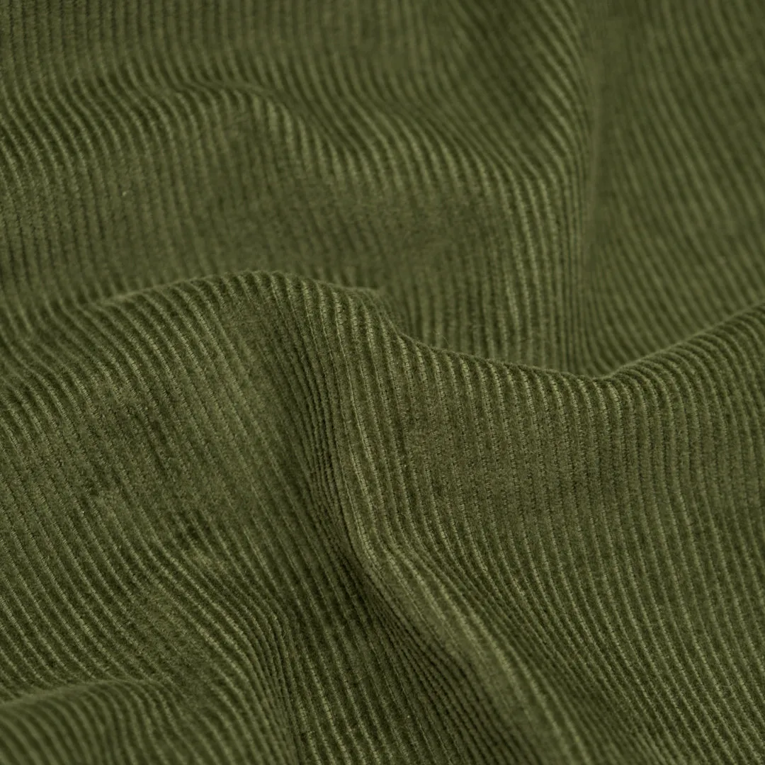 Remnant - 1.1m - Fine Cotton Corduroy - Dill