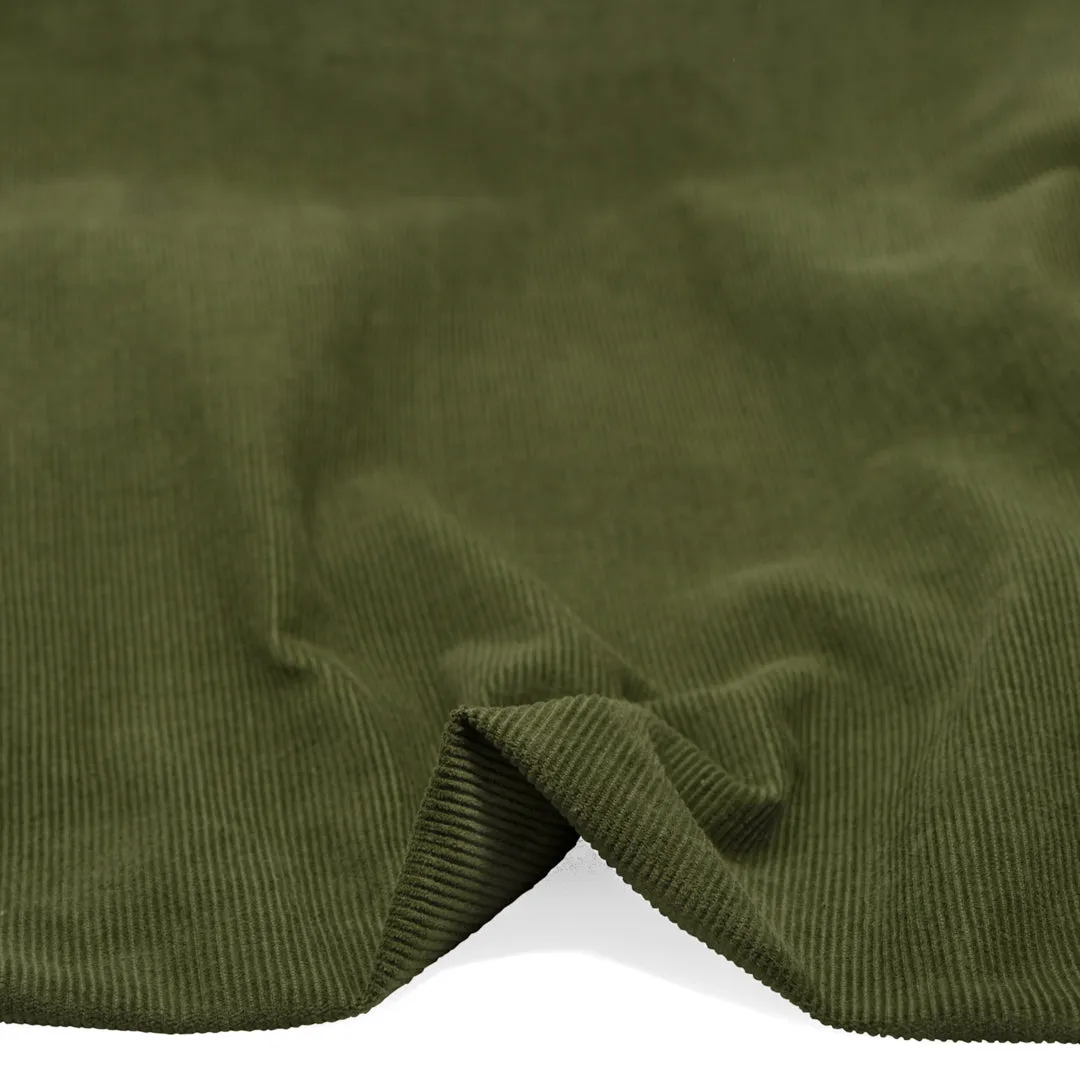 Remnant - 1.1m - Fine Cotton Corduroy - Dill