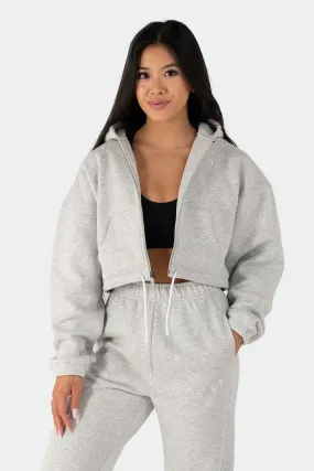 Reset Cropped Zip-Up Hoodie