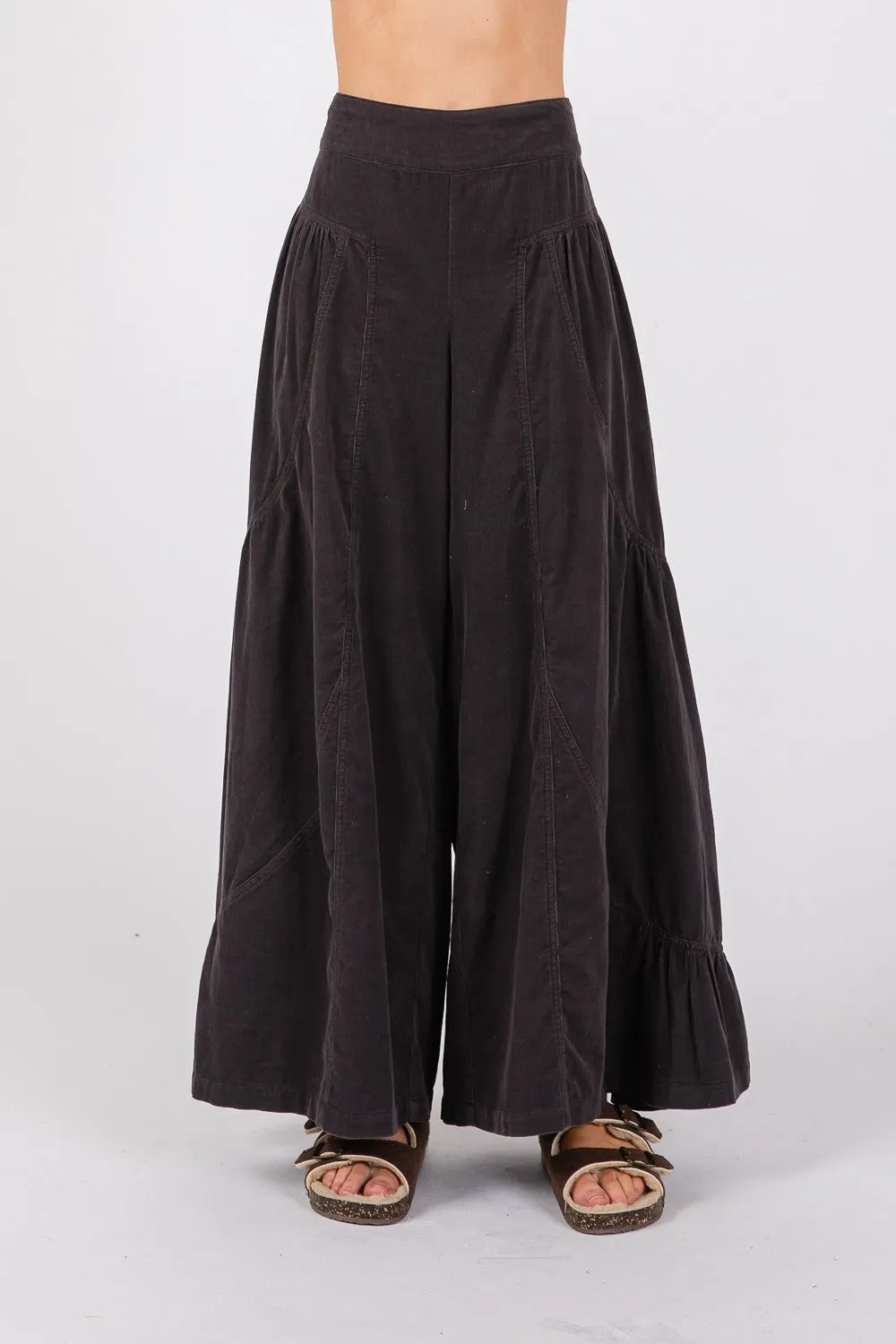 SAGE   FIG High Rise Corduroy Wide Leg Pants