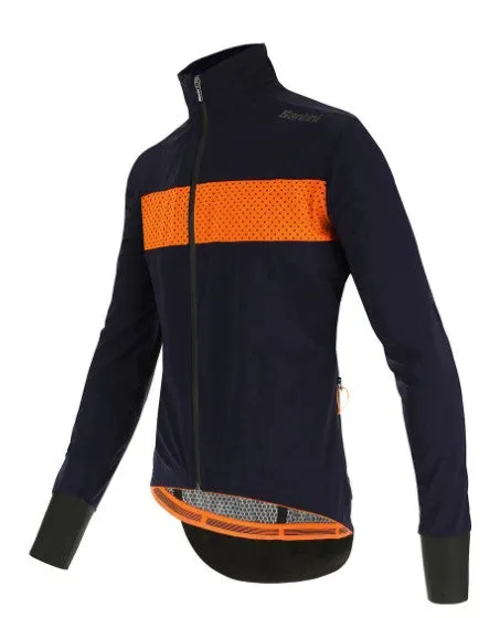 Santini 2023 Guard Mercurio Rain Jacket Navy-Orange