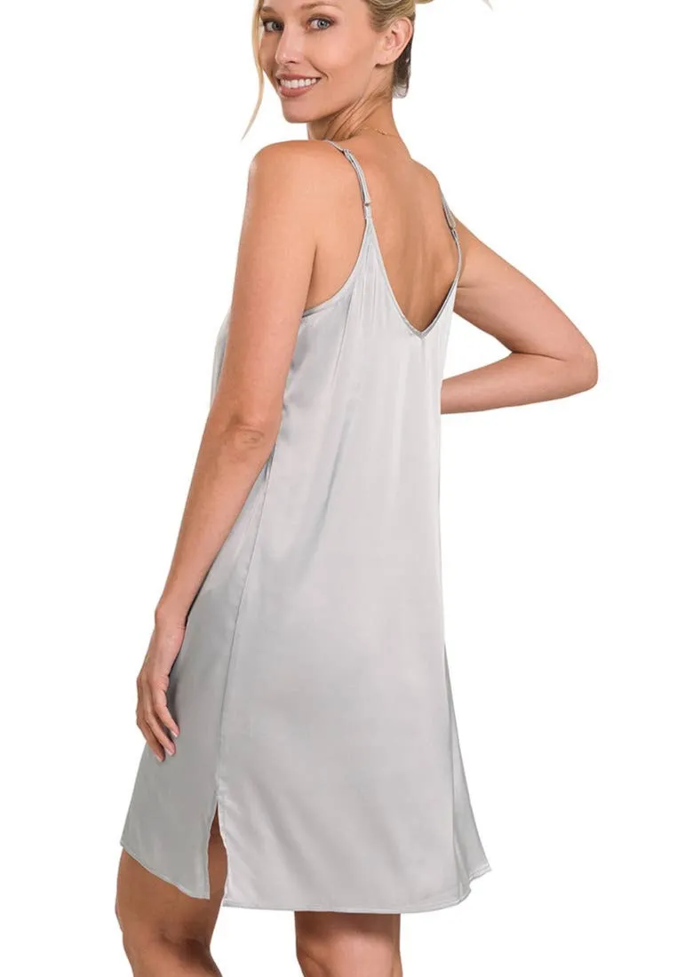 Satin Charmeuse Slip Dress