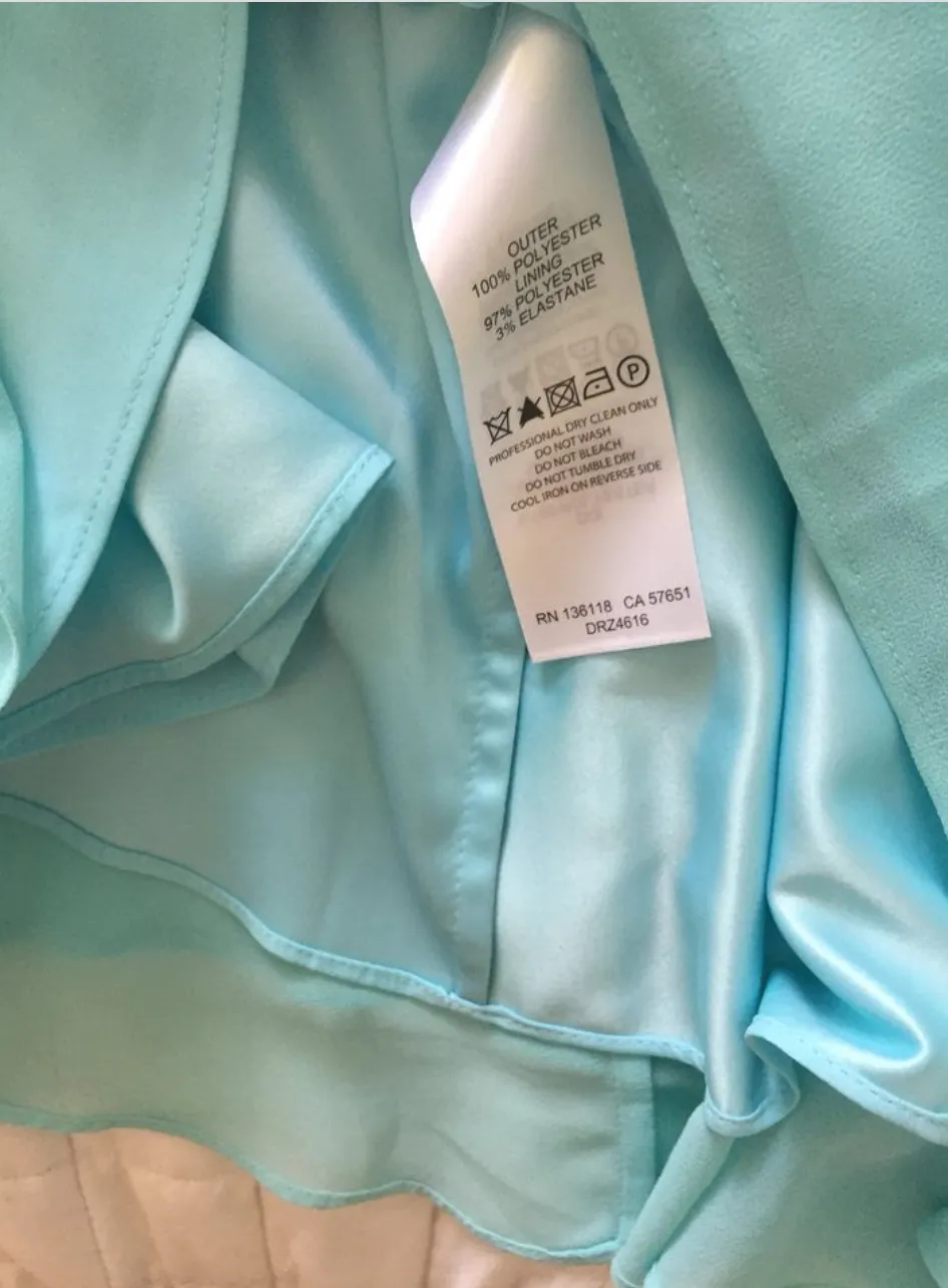 Size 12 FOREVER NEW tiffany aqua strapless dress RRP $229 Short Cocktail