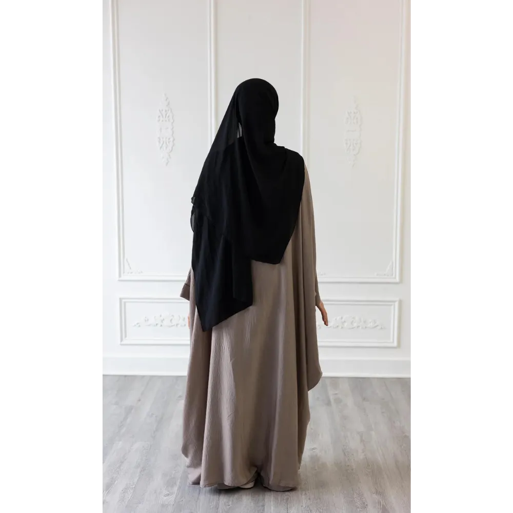 Slip Dress and Loose Fit Abaya (Foggy Grey)