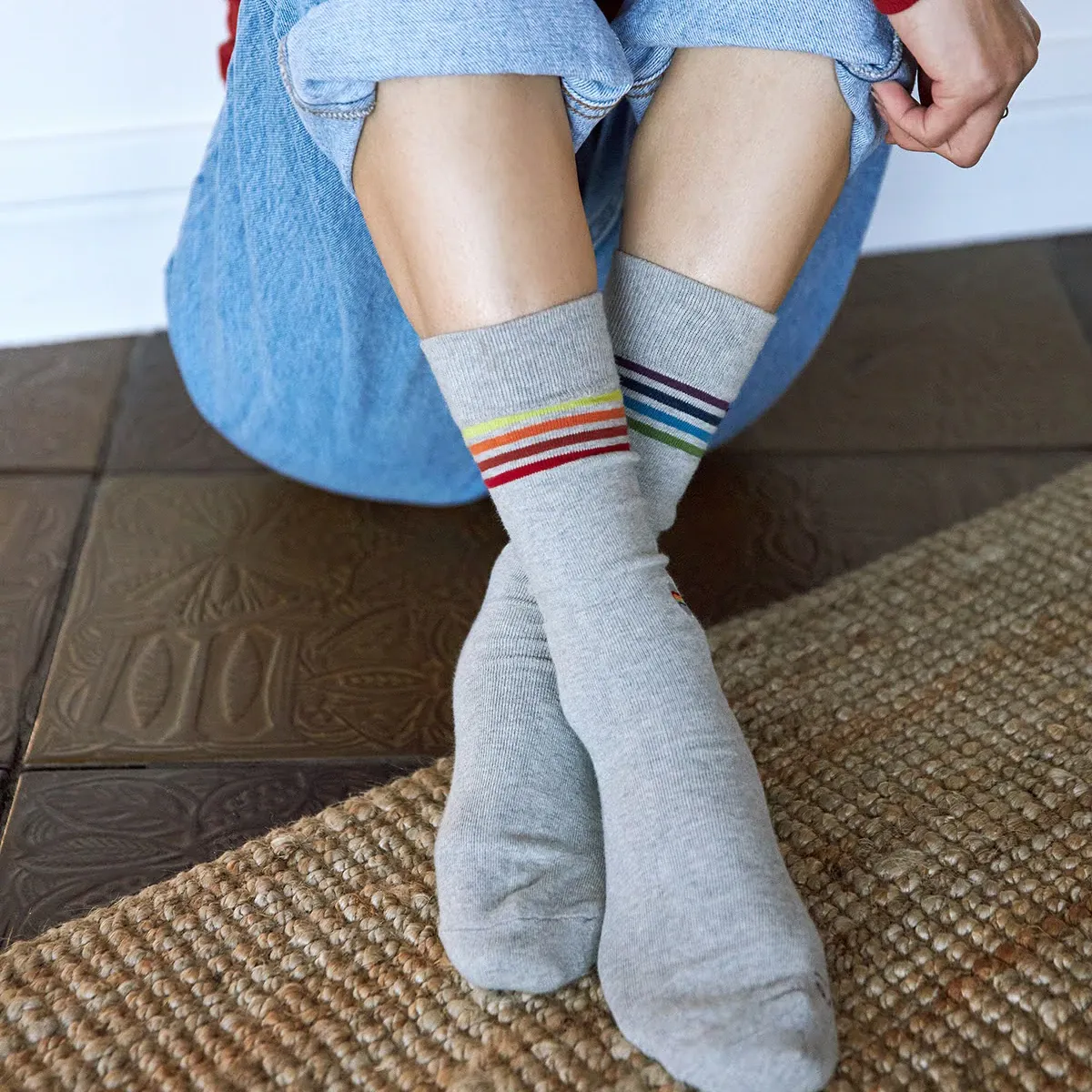 Socks that Save LGBTQ Lives - Gray Stripe