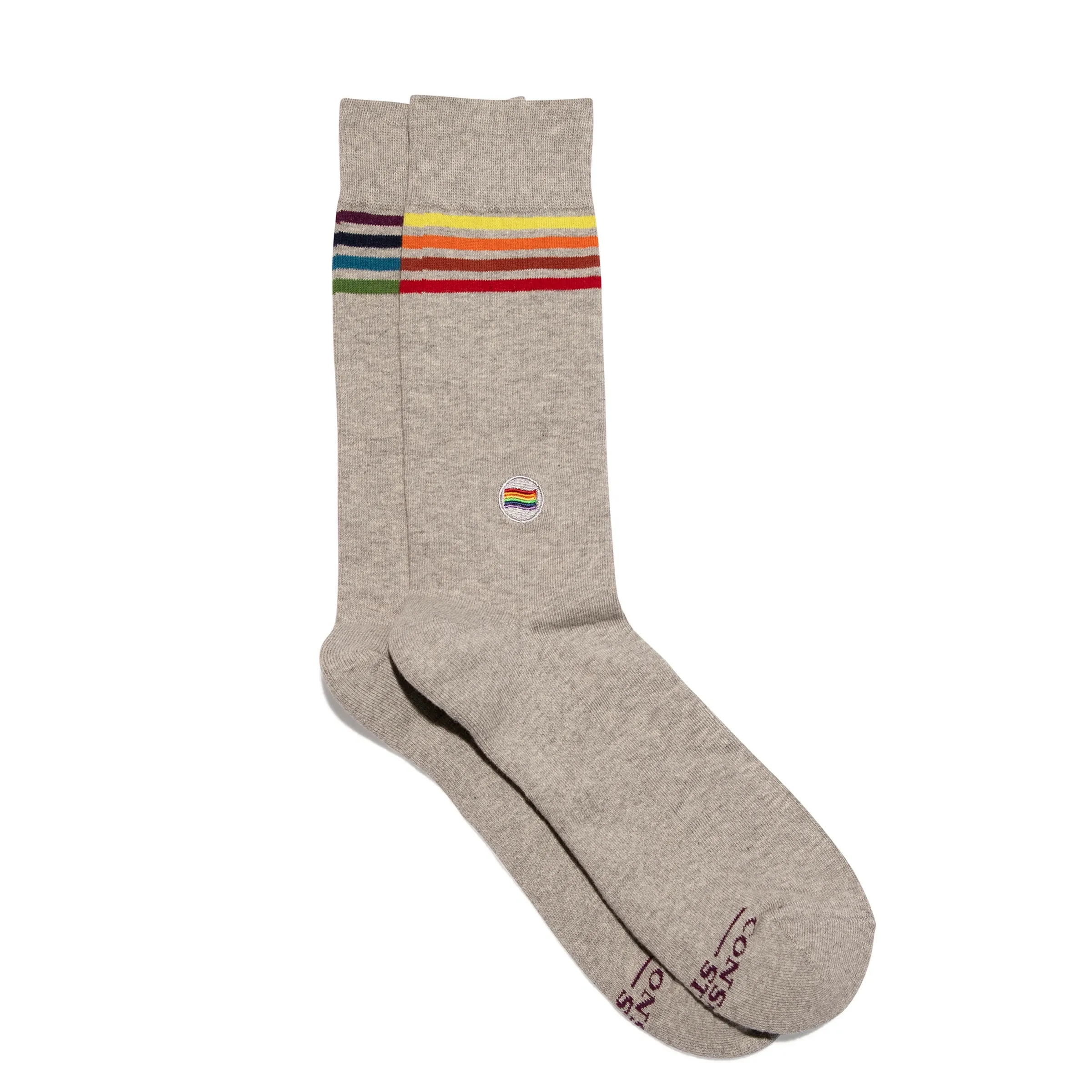 Socks that Save LGBTQ Lives - Gray Stripe