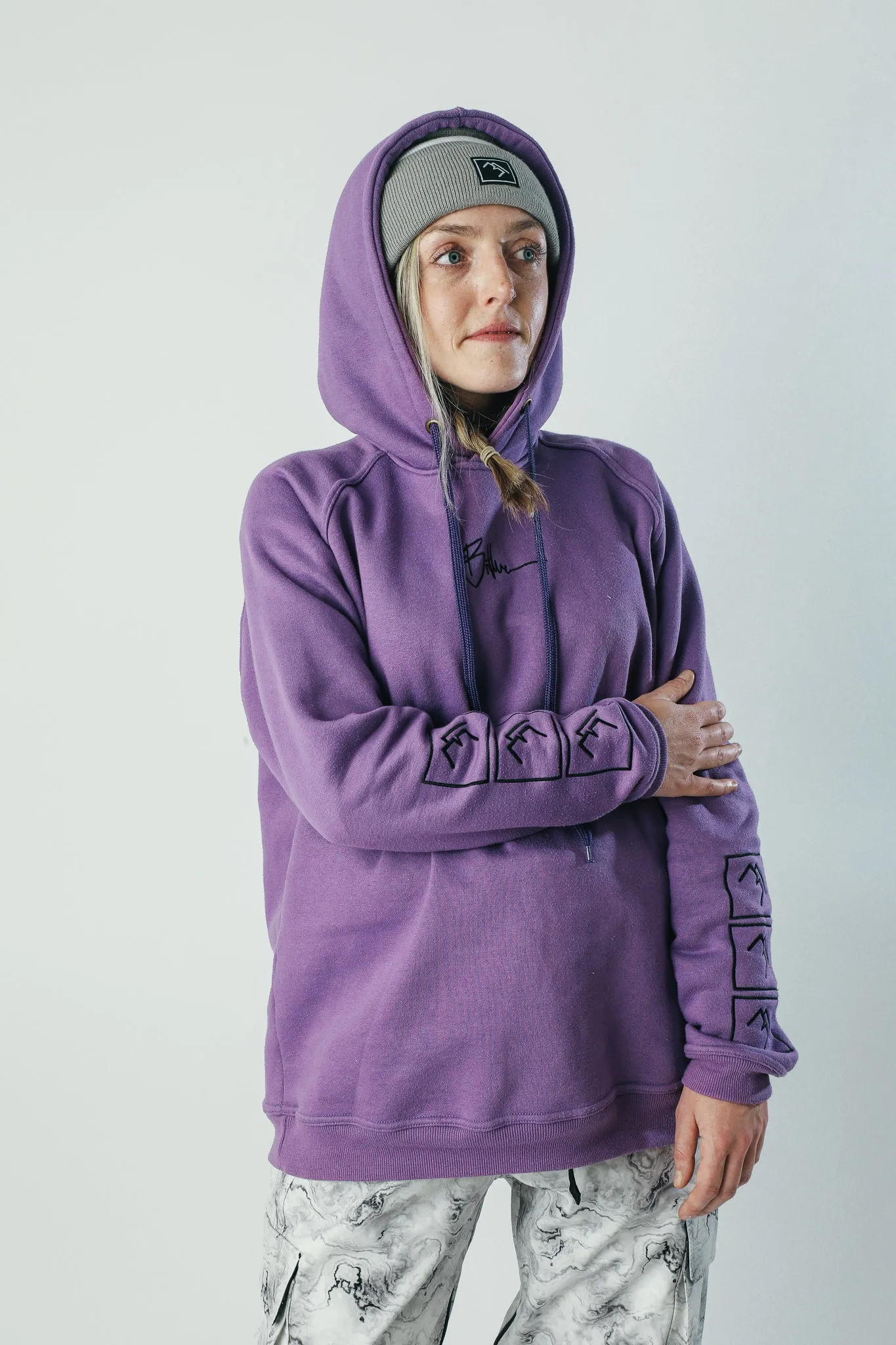 Stacked Hoodie - Purple