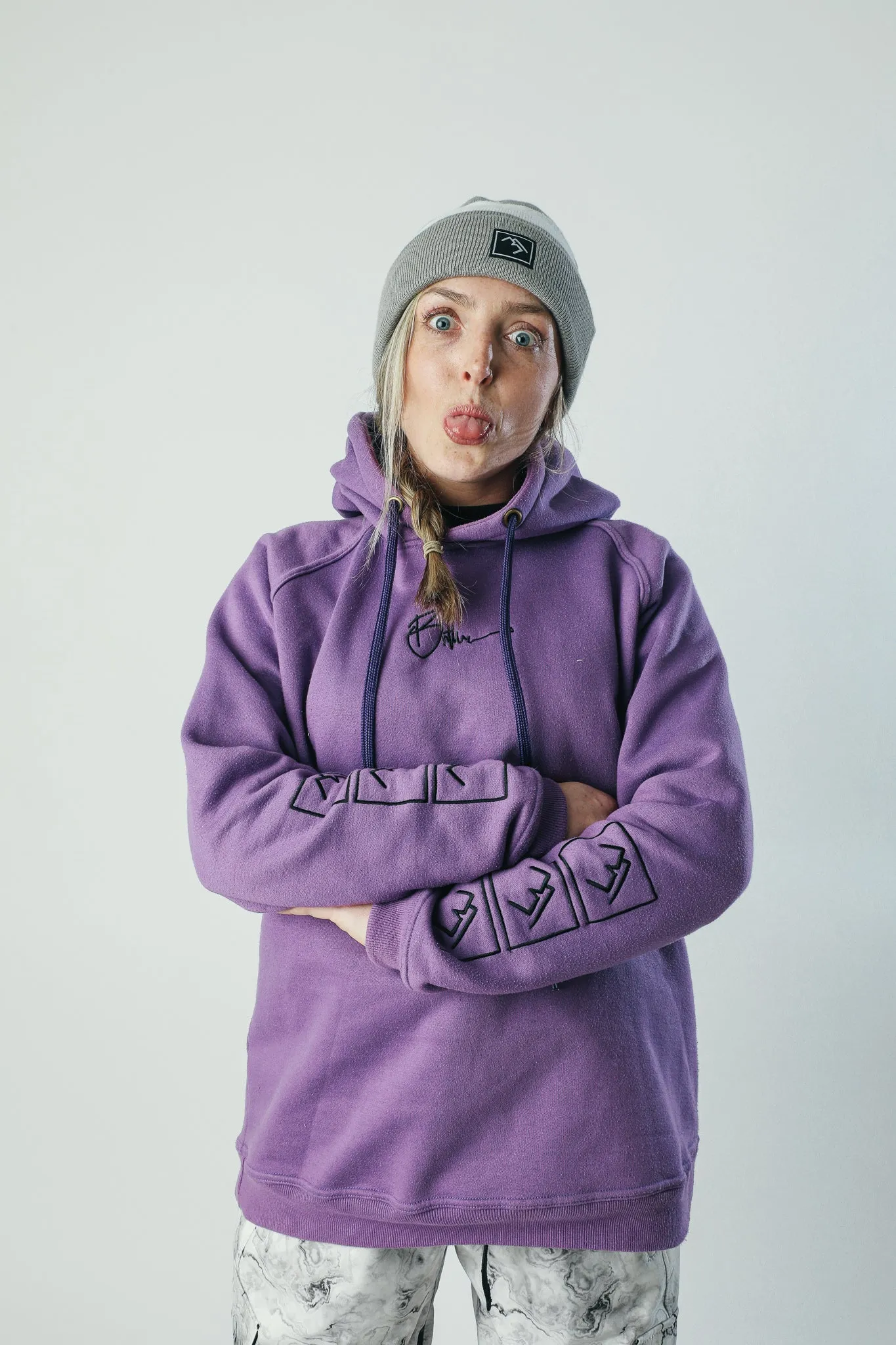 Stacked Hoodie - Purple