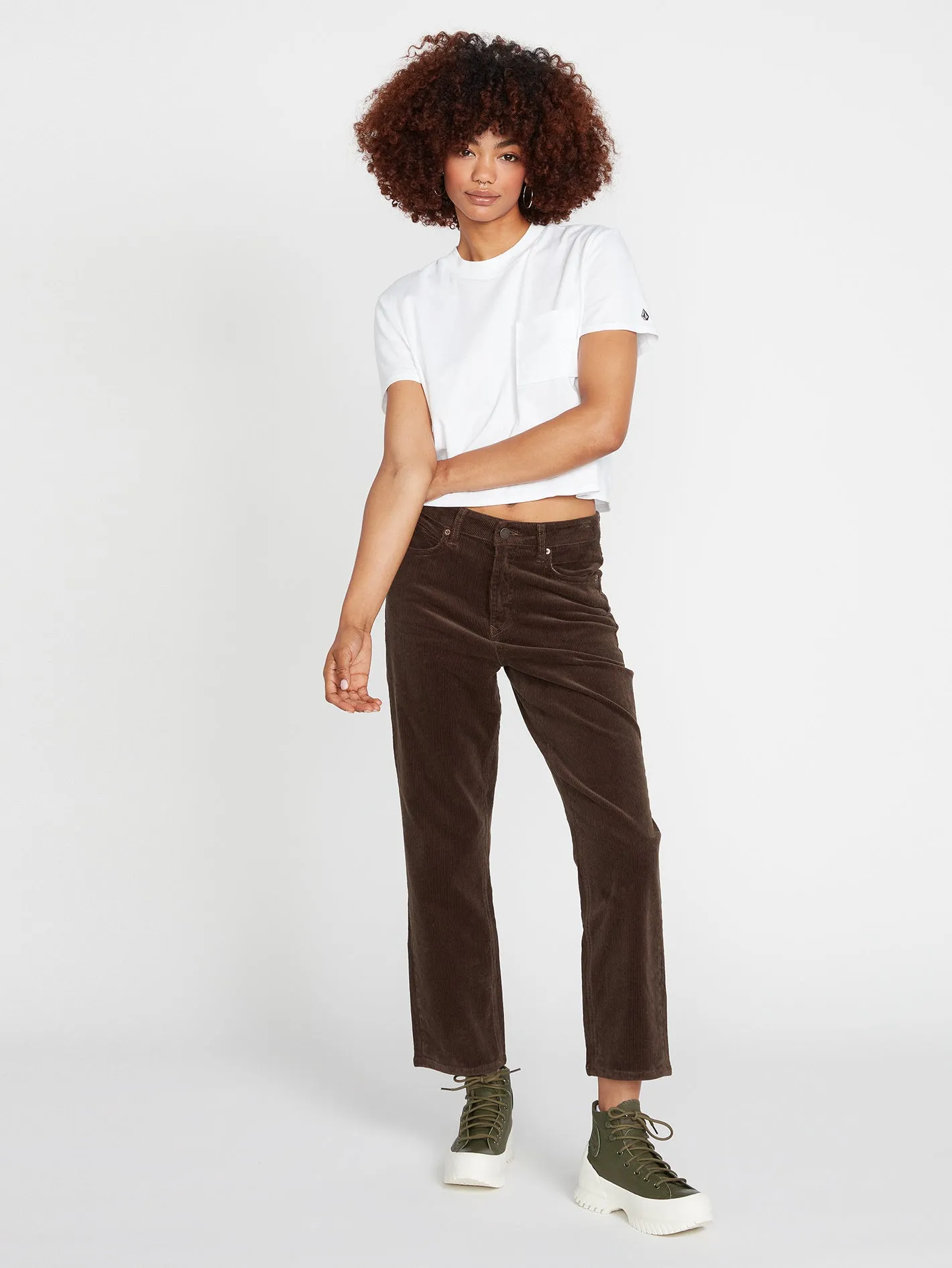 Stoned Straight Corduroy Pants - Espresso