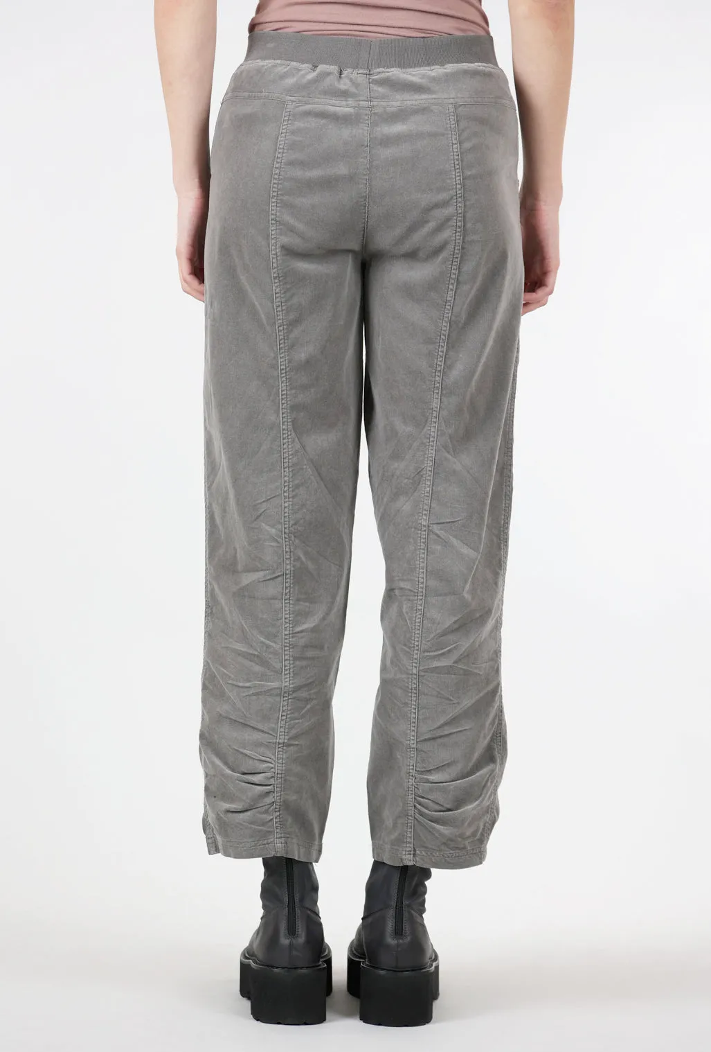 Stretch Cord Ruched Flood Pant, Earth