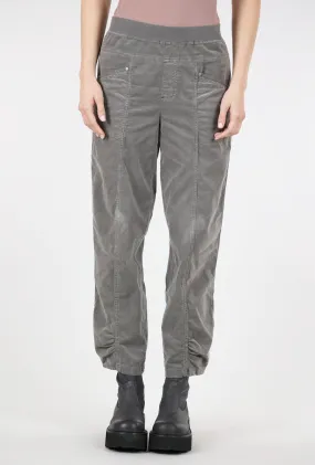 Stretch Cord Ruched Flood Pant, Earth