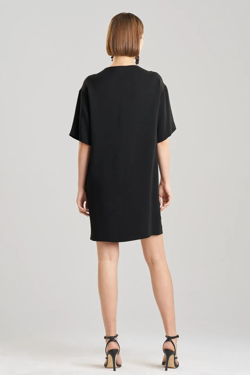 Stretch Crepe Embellished T-Shirt Dress