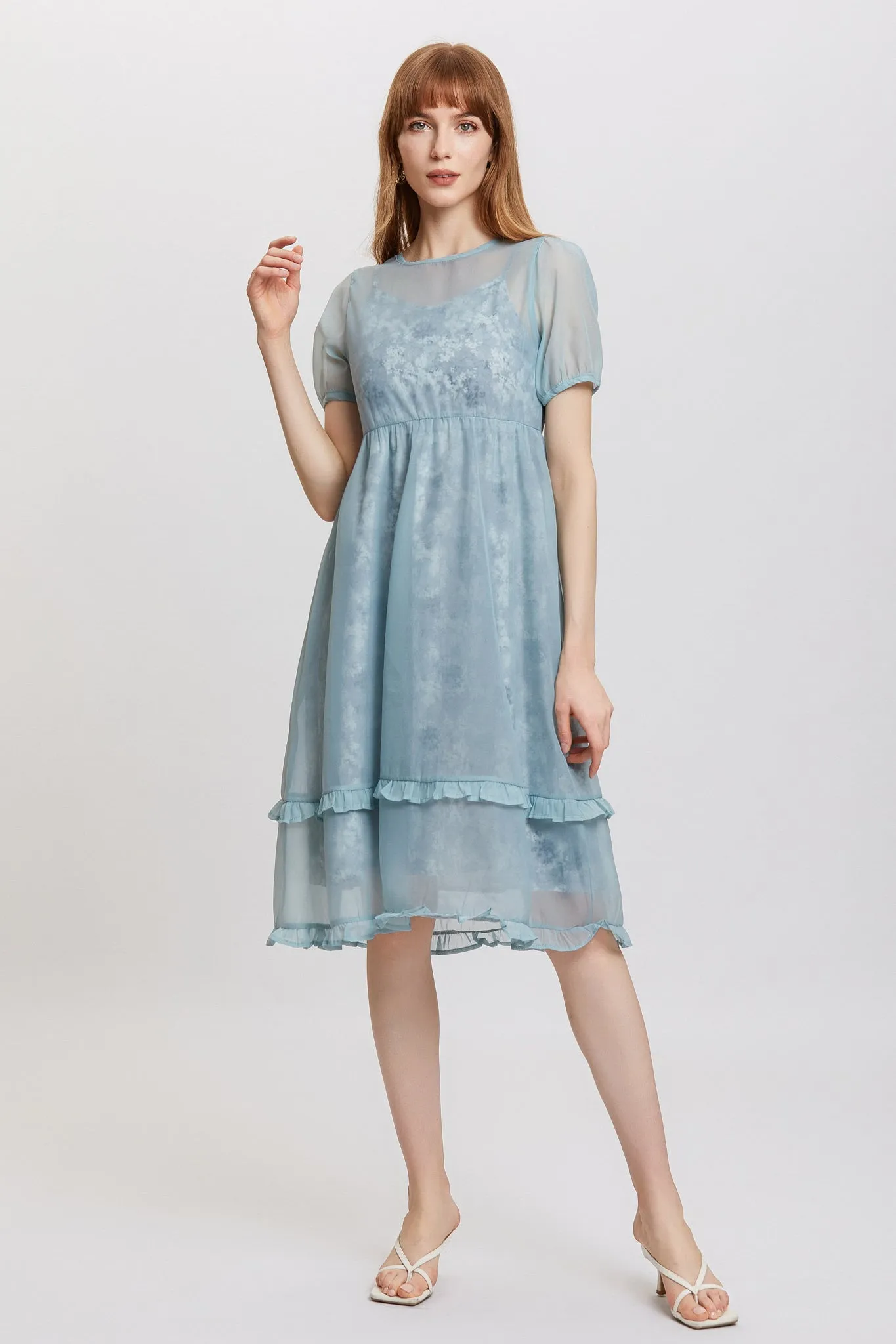 Sylphide | Odette Blue Chiffon Dress