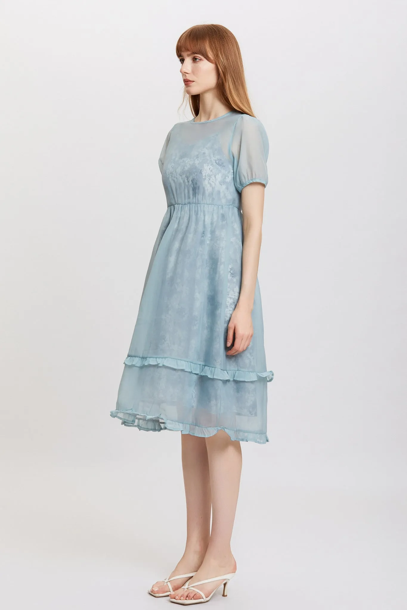 Sylphide | Odette Blue Chiffon Dress