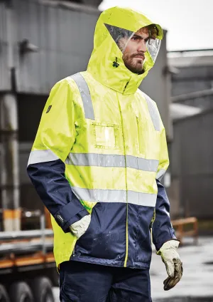 Syzmik Mens Hi Vis 4 In 1 Waterproof Jacket (ZJ532)